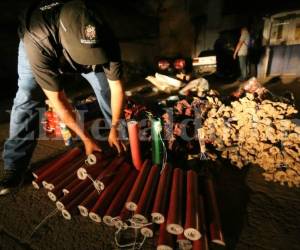 Tras el fuerte decomiso los productos serán incinerados a primera hora del lunes (Foto: Alex Pérez/ El Heraldo Honduras/ Noticias de Honduras)