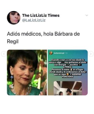 Los divertidos memes por la 'técnica' de Bárbara de Regil para curar el dolor