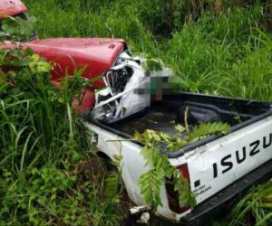 El aparatoso accidente que dejó una persona muerta, se suscitó a la altura de la carretera que conduce a la frontera de El Salvador y Guatemala. Foto: El Heraldo