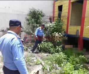 El cuerpo sin vida estaba tirado entre la maleza. Foto Estalin Irías