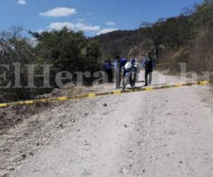 El hallazgo se produjo a inmediaciones de la aldea Las Lajas (Foto: Estalin Irías/ El Heraldo Honduras/ Noticias de Honduras)