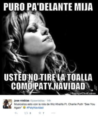 Paty Navidad tomó con humor el incidente