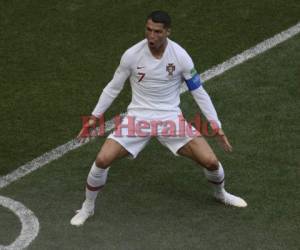 Cristiano Ronaldo anotó este miércoles ante Marruercos su cuarto gol del Mundial de Rusia. Foto:AFP