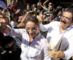 Aunque Xiomara Castro perdió en las elecciones generales de 2013, el coordinador general de Libre, Manuel Zelaya Rosales no duda que su esposa sea la candidata presidencial para los comicios del próximo año, foto: El Heraldo/Noticias de Honduras/El Heraldo Honduras.