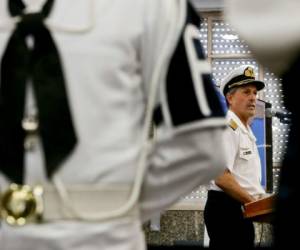 El portavoz de la Armada, capitán Enrique Balbi. Foto AP