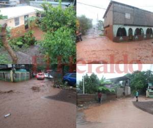 Las lluvias registradas en la capital la tarde de este sábado han provocado inundaciones en diversas zonas de Tegucigalpa. FOTOS: David Romero/El Heraldo