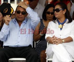 Porfirio Lobo Sosa y la ex primera dama, Rosa Elena Bonilla. Foto EL HERALDO