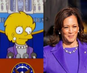 En el episodio titulado como 'Bart to the Future', Lisa Simpson llega a la Casa Blanca tras la salida de Donald Trump, justamente en el mismo escenario en el que se encuentra Kamala Harris.