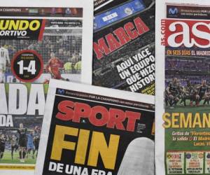 Las portadas deportivas de los medios más importantes del mundo no dudaron en destacar el debacle del Real Madrid en la Champions League.