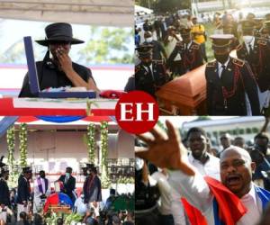 Los funerales nacionales del asesinado presidente de Haití, Jovenel Moise, comenzaron este viernes en la ciudad de Cabo Haitiano, con una ceremonia bajo fuertes medidas de seguridad en un país aquejado por la violencia y la pobreza. Fotos: AFP/AP