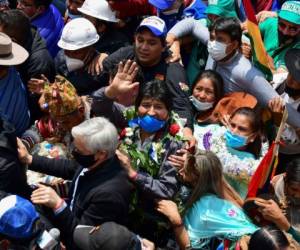 Así fue recibido el expresidente boliviano, Evo Morales. AFP.