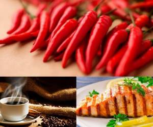 El chile, el café y el salmón tienen los nutrientes esenciales para el cerebro. Fotos Webconsultas