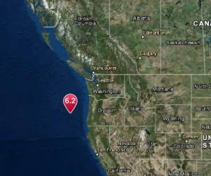 El temblor se registró a 264 kilómetros al oeste de la bahía de Coos y 354 kilómetros al suroeste de Portland.