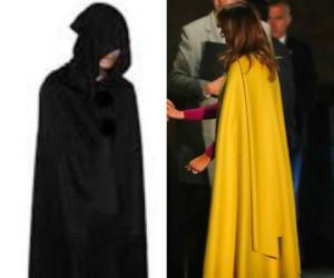 El abrigo que usó Melania Trump para su reunión con la reina Isabel II en Londres causó gran revuelo en las redes sociales por su peculiar aspecto que fue comparado con objetos de todo tipo.