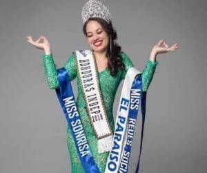 Karen ganó el premio de Miss Independencia Honduras-Madrid, Miss Sonrisa y Miss redes sociales. Foto: Facebook
