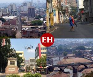 Este sábado 4 de abril se cumplen 20 días desde que las autoridades hondureñas decretaron cuarentena a nivel nacional. El lente de EL HERALDO realizó un recorrido por las calles y lugares más emblemáticos de la capital y lucen desolados. Fotos:Alex Pérez.