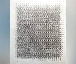 De la serie “La Marca de los días en un confinamiento”.Una fina trama teje un mundo psíquico, todas estas piezas se mueven dentro de un precario estado de caos y armonía.