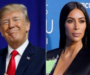 Donald Trump, presidente de Estados Unidos y Kim Kardashian, estrella televisiva.