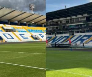 Al estadio Nacional José de la Paz Herrera se le ha metido mano y ahora ha cambiado de color, mismos que representan a Honduras.