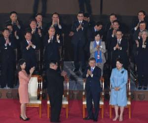 Líderes coreanos tras su primer encuentro en años. Foto: Agencia AFP