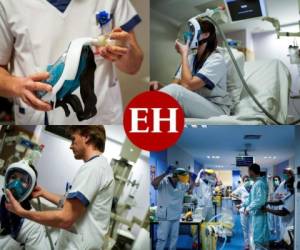 Ante la sobrecarga, en los hospitales, de enfermos de coronavirus que necesitan respiración asistida, el personal médico transforma máscaras de buceo para aliviar los pulmones de los pacientes.