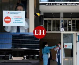 Un primer hotel en Madrid fue transformado este jueves en una estructura medicalizada para tratar los casos menos graves de coronavirus que no requieran hospitalización. Fotos: AFP.