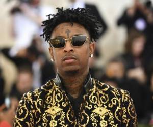 El rapero 21 Savage asiste a una gala en el Museo Metropolitano de Arte en Nueva York. Foto: Charles/Agencia AP.