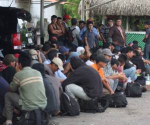 Foto de referencia de los migrantes centroamericanos cuando se atrapados en México.