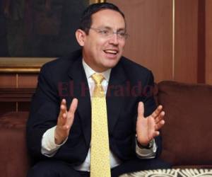 Guy de Pierrefeu, Marlon Tábora, Juan Carlos Sikaffy y Santiago Herrera durante la reunión sostenida en el Cohep el jueves.