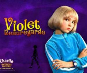 Violet en la película 'Charlie y la fábrica de chocolates'. Foto proporcionado por Editorial Televisa S.A. de C.V.