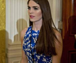 Hope Hicks, era una de las asistentes más cercanas del presidente Donald Trump. Foto: Agencia AFP