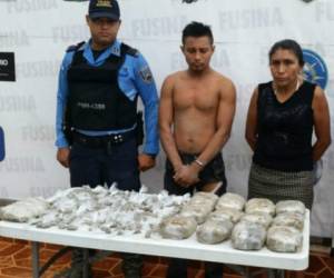 A los detenidos se les vincula como presuntos miembros de la banda de “LA SEÑORONA” dedicados a la venta de drogas en Yoro.