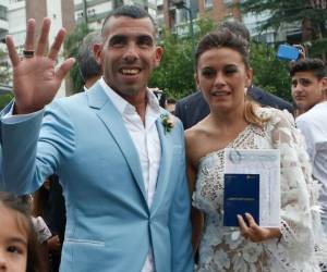 Tevez, en una ceremonia civil en San Isidro dijo el 'sí quiero' a Vanesa Mansilla, su pareja desde hace 19 años. Foto: AP
