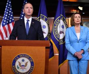 WASHINGTON, DC - JANUARY 25: House impeachment manager Rep. Adam Schiff (D-CA) speaks during a news conference after day five of the Senate impeachment trial against President Donald Trump at the U.S. Capitol January 25, 2020 in Washington, DC. President Donald Trumps defense team started to present its arguments today in the Senate impeachment trial. Alex Wong/Getty Images/AFP== FOR NEWSPAPERS, INTERNET, TELCOS & TELEVISION USE ONLY ==