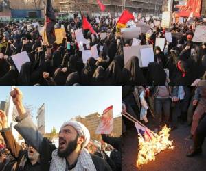 Las fuerzas de seguridad iraníes hicieron un gran despliegue en la capital del país debido a masivas protestas, después de que su Guardia Revolucionaria reconoció haber derribado accidentalmente a un avión de pasajeros en medio de grandes tensiones con Estados Unidos y luego del arresto del embajador AFP.