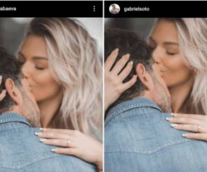 La actriz Irina Baeva y el actor Gabriel Soto compartieron su compromiso en las redes sociales.