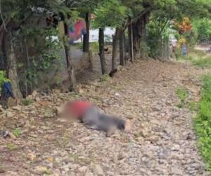 Escena donde se encontró el cuerpo sin vida de esta persona.