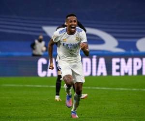 Celebración del brasileño Éder Militao en el descuento. Foto: AFP