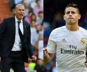 Zinedine Zidane y James Rodríguez en el Real Madrid (Fotos: Agencias/AP/AFP)