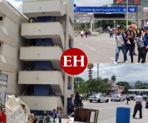 Vías bloqueadas, edificios tomados y clases suspendidas son parte de los efectos de las manifestaciones de este miércoles frente a la Universidad Nacional Autónoma de Honduras (UNAH).