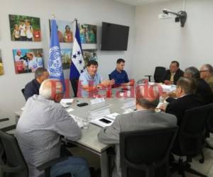 El representante de las Naciones Unidas en Honduras, Igor Garafulic, durante la reunión. (Foto: Álvaro Mejía / EL HERALDO)