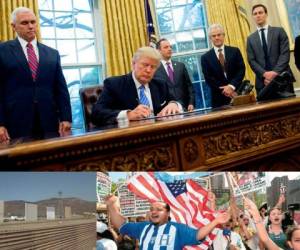 La firma de un decreto antiinmigrantes fue el primero de seis golpes dados por la administración Trump a los migrantes.(Foto: El Heraldo Honduras/ Noticias Honduras hoy)