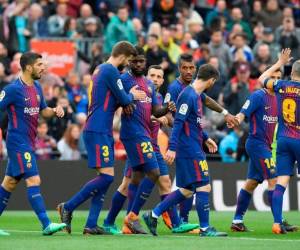 El Barcelona tiene ahora 14 puntos de ventaja sobre el Atlético (2º), que juega el domingo frente el Levante. Foto AFP