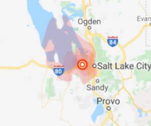 El epicentro del terremoto se ubicó a 4 kilómetros de la ciudad de Salt Lake City.