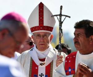 El papa Francisco realiza su segunda visita a Latinoamerica desde que fue nombrado como la máxima autoridad del Vaticano. Foto: AFP