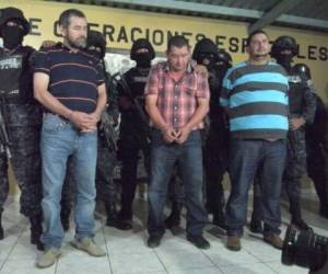 Luis Alonzo, Miguel Arnulfo y José Inocente Valle Valle fueron extraditados a Estados Unidos. Foto: Cortesía