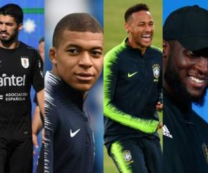 Luis Suárez-Kylian Mbappé, Neymar-Lukaku. Fotos: AFP