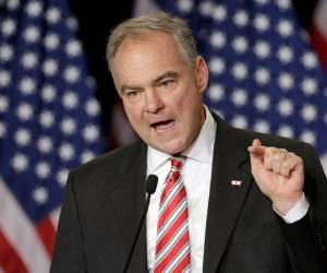 Tim Kaine fue candidato a la vicepresidencia de Estados Unidos en el partido demócrata de Hillary Clinton. Foto AP