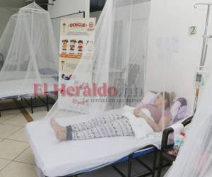 Una paciente permanece hospitalizada en una sala de atención a contagiados con dengue en la capital. Foto: Archivo/ Efraín Salgado| EL HERALDO