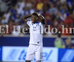 Romell Quioto se lamenta de haber perdido una clara acción frente al marco de Costa Rica en el primer duelo de la Copa Oro 2017. (Fotos: Ronal Aceituno / Grupo Opsa)